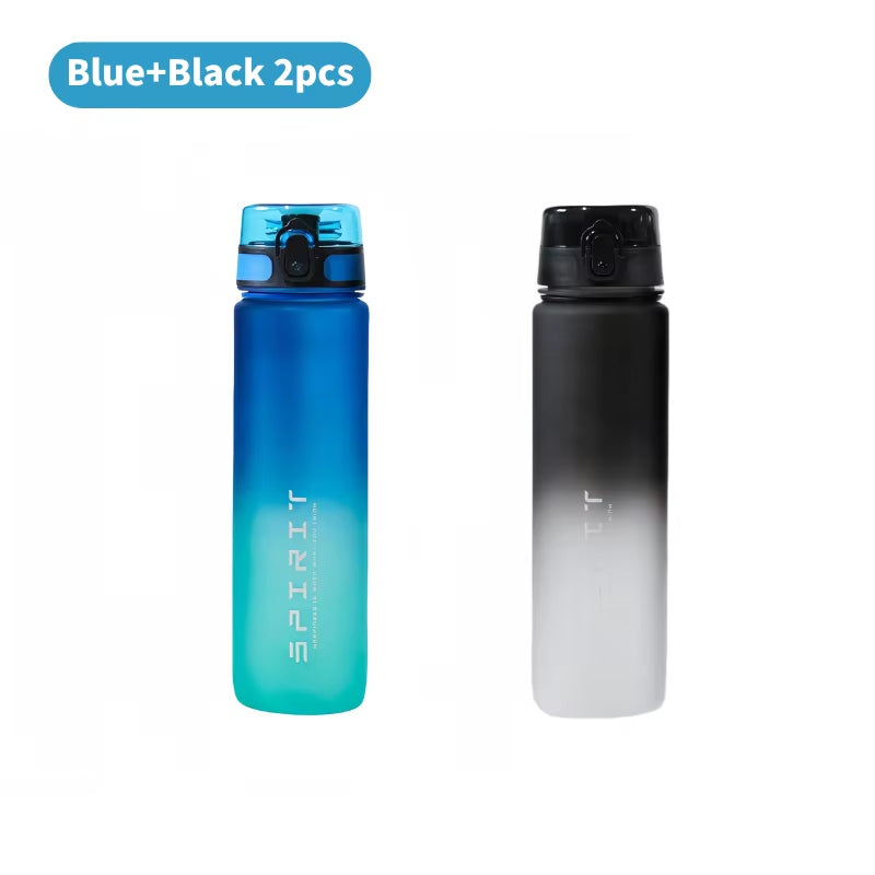 1000Ml Large Capacity Sports Water Bottle Leakproof Colorful Plastic Drinking Bottles Outdoor Travel Cycling Hiking Gym Jugs