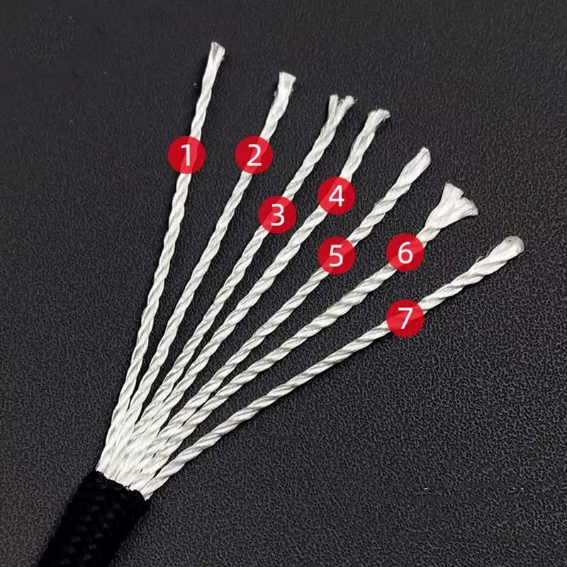 7-Cores 550 Paracord Rope 5 15 30 M Dia.4Mm Cord for Outdoor Camping Survival Lanyard Parachute Hiking Tent Accessories