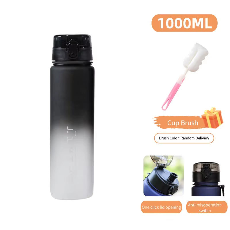 1000Ml Large Capacity Sports Water Bottle Leakproof Colorful Plastic Drinking Bottles Outdoor Travel Cycling Hiking Gym Jugs