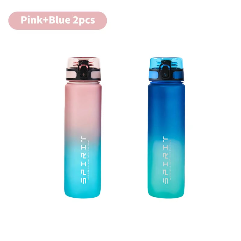 1000Ml Large Capacity Sports Water Bottle Leakproof Colorful Plastic Drinking Bottles Outdoor Travel Cycling Hiking Gym Jugs