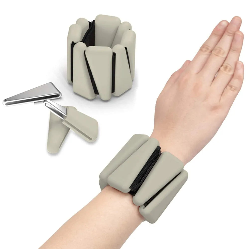 Adjustable Wrist Weight Bracelet Sweat-proof Silicone Weighted Wrist Strap Universal Skin Friendly