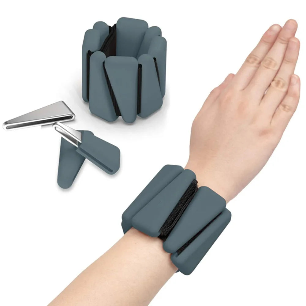 Adjustable Wrist Weight Bracelet Sweat-proof Silicone Weighted Wrist Strap Universal Skin Friendly