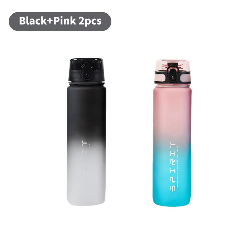 1000Ml Large Capacity Sports Water Bottle Leakproof Colorful Plastic Drinking Bottles Outdoor Travel Cycling Hiking Gym Jugs